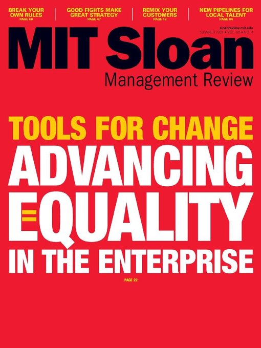 Title details for MIT Sloan Management Review by MIT Sloan Management Review - Available